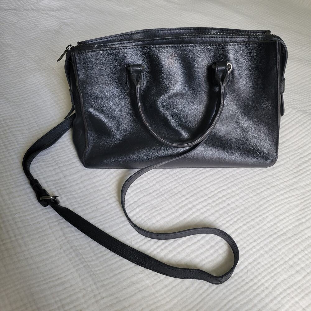 Patricia Nash Black Leather Crossbody Bag Purse Shoulder Designer Handbag - Picture 11 of 11